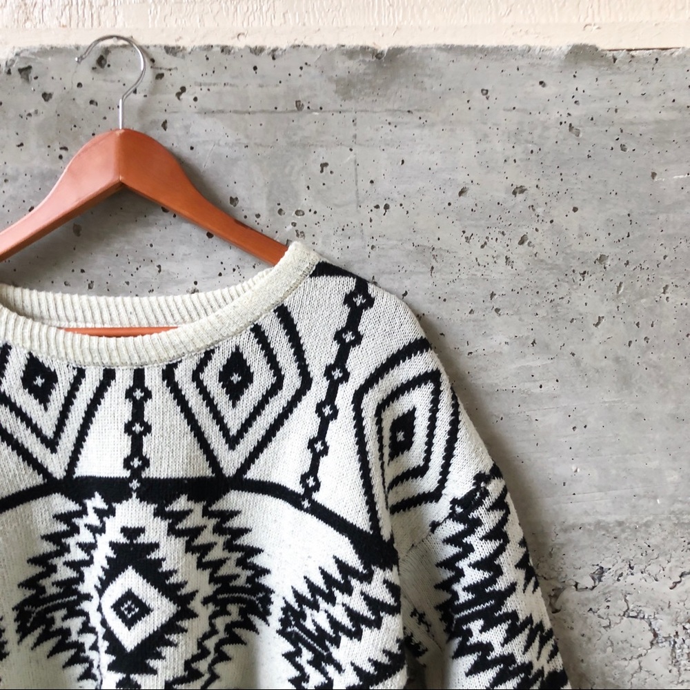 Acrylic Hi/low Aztec Sweater - Picture 4 of 5